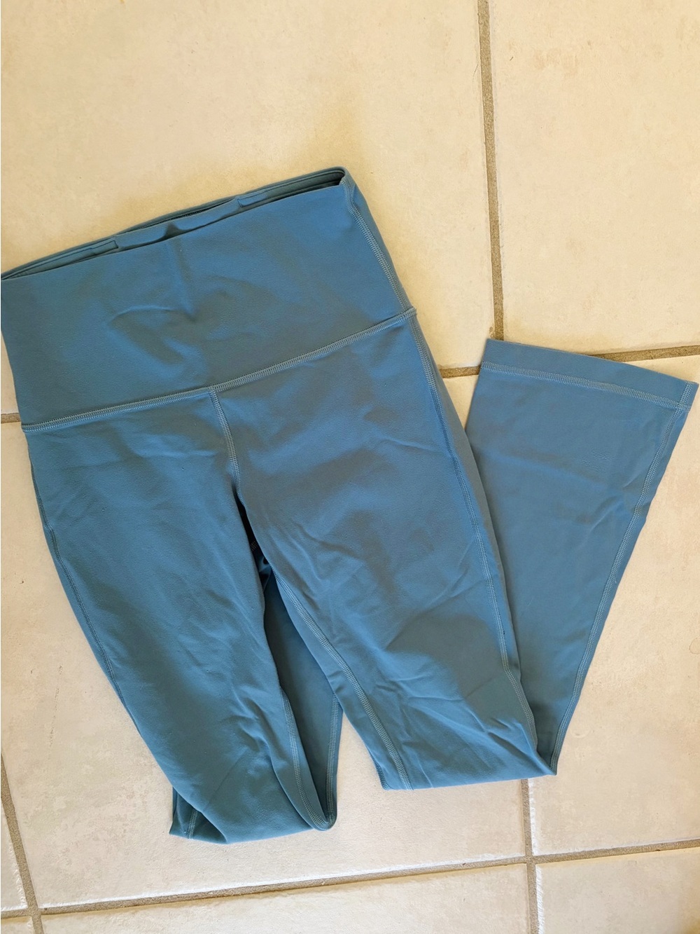 Lululemon Align High-Waist Slate Blue Kick Flare Crop Leggings